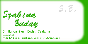 szabina buday business card